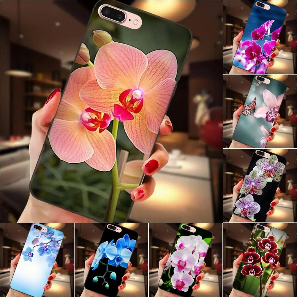 Для huawei Honor 5A 6A 6C 7A 7C 7X 8A 8C 8X9 10 P8 P9 P10 P20 P30 Мини Lite Plus Tpu чехол для телефона цветок орхидеи