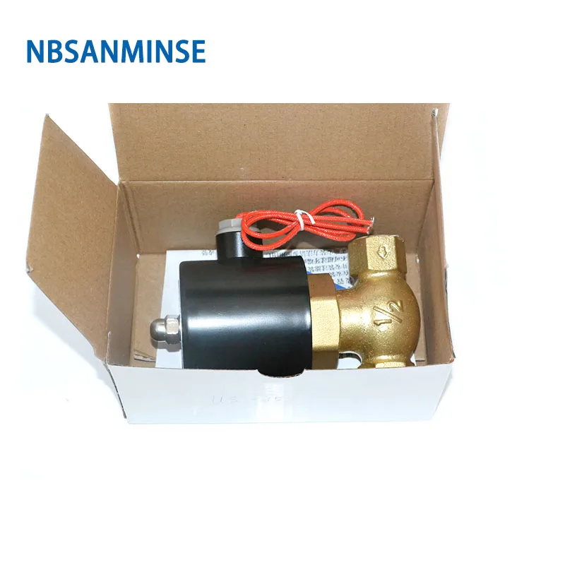NBSANMINSE US 1 1/4 1/2 2 высокотемпературный паровой клапан латунный Соленоидный