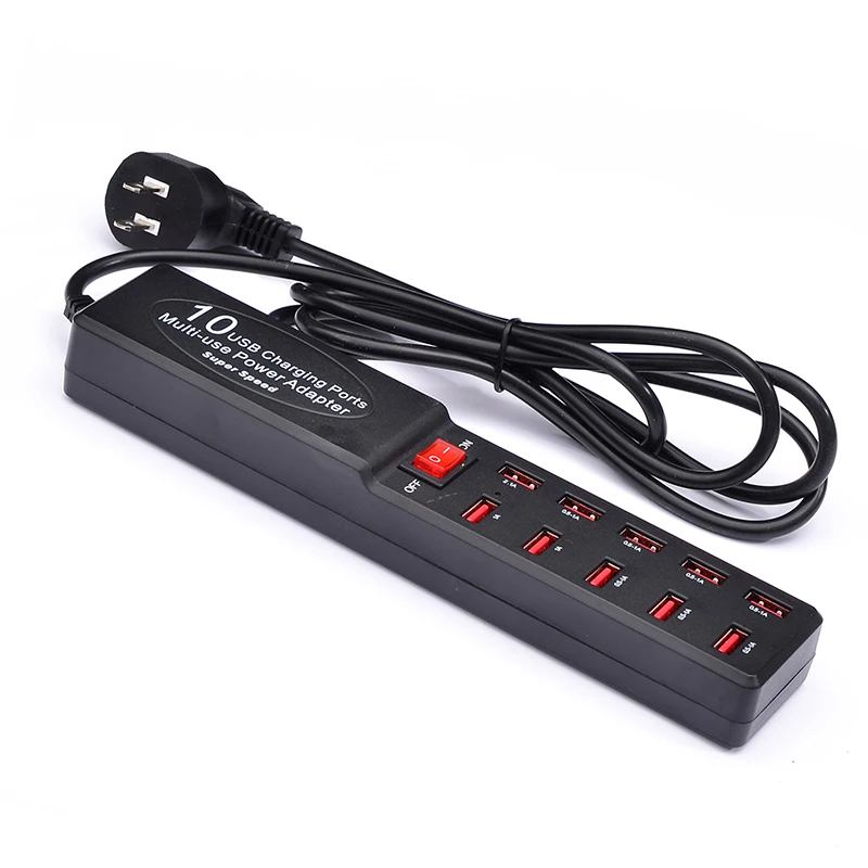 Настольное зарядное USB устройство Go2linK 10 портов штепсельная вилка стандарта США и