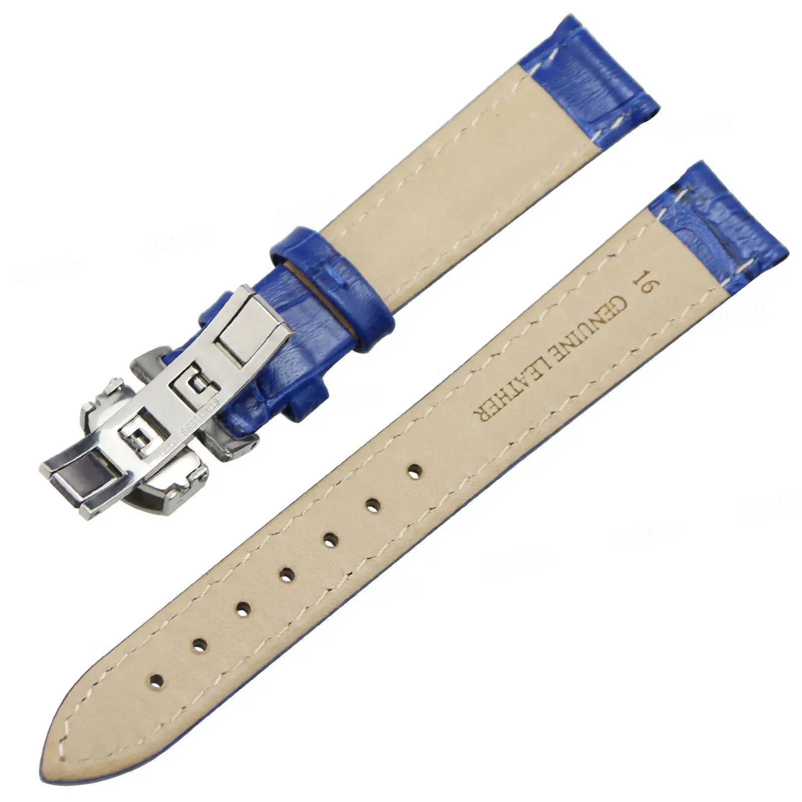 ZLIMSN синий ремешок для часов из натуральной кожи универсальный бамбуковый