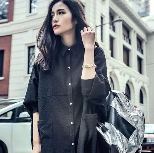 Блузка женская оверсайз с рукавом летучая мышь|white blouse|loose blouseblouses plus |