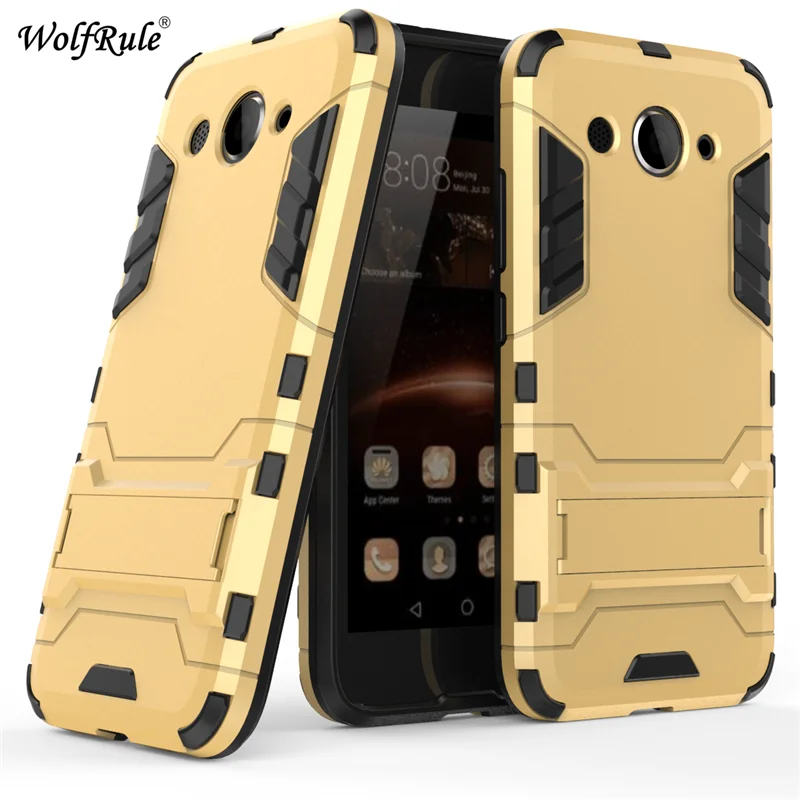 WolfRule huawei Y3 чехол s Y3 крышка Мягкий силиконовый+ Пластик подставки чехол для huawei y3 чехол CRO-L22 CRO-L02 CRO-L03 {