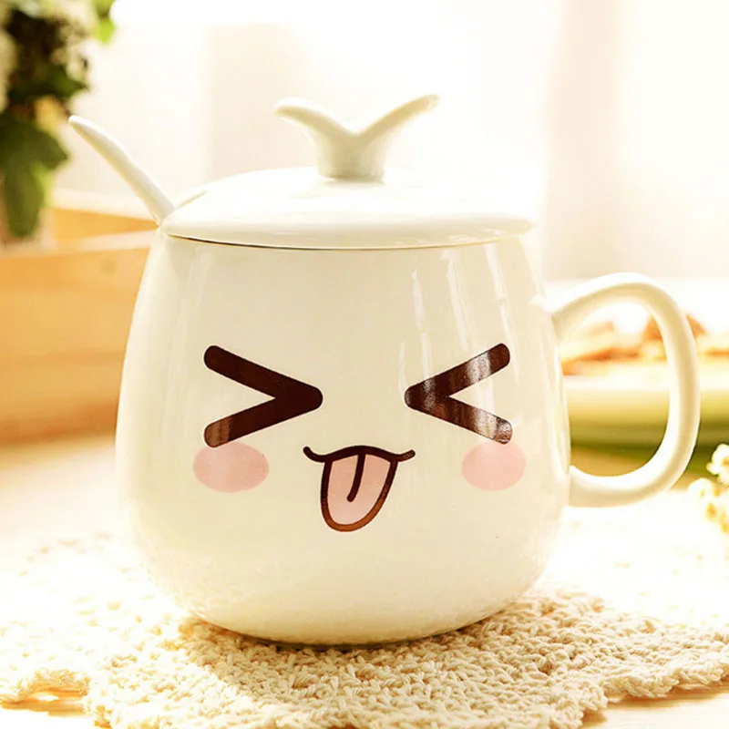 Креативная Милая керамическая кофейная кружка Emjio Kawaii фарфоровые кружки сок молоко посуда для напитков чашка для воды, кофе 320 мл уникальный подарок