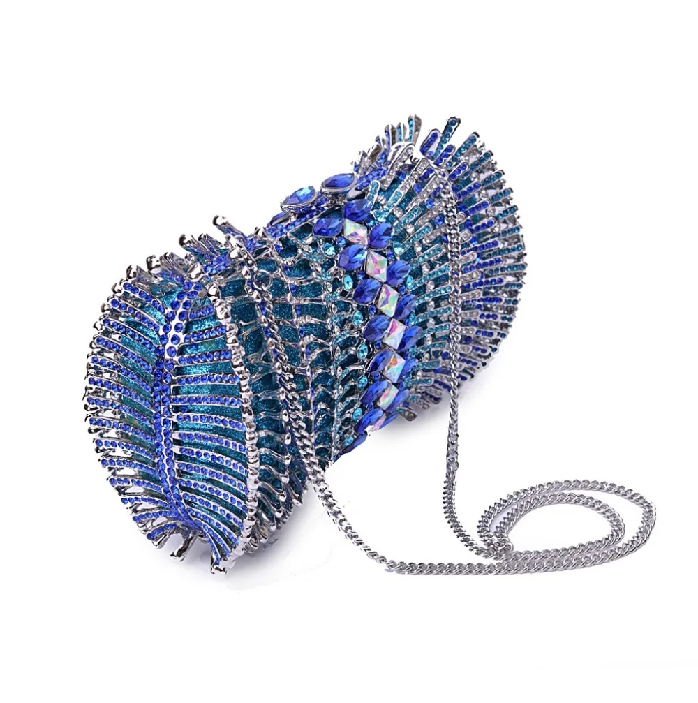 Новая вечерняя сумка XIYUAN Красного/зеленого/синего/серого цвета роскошная