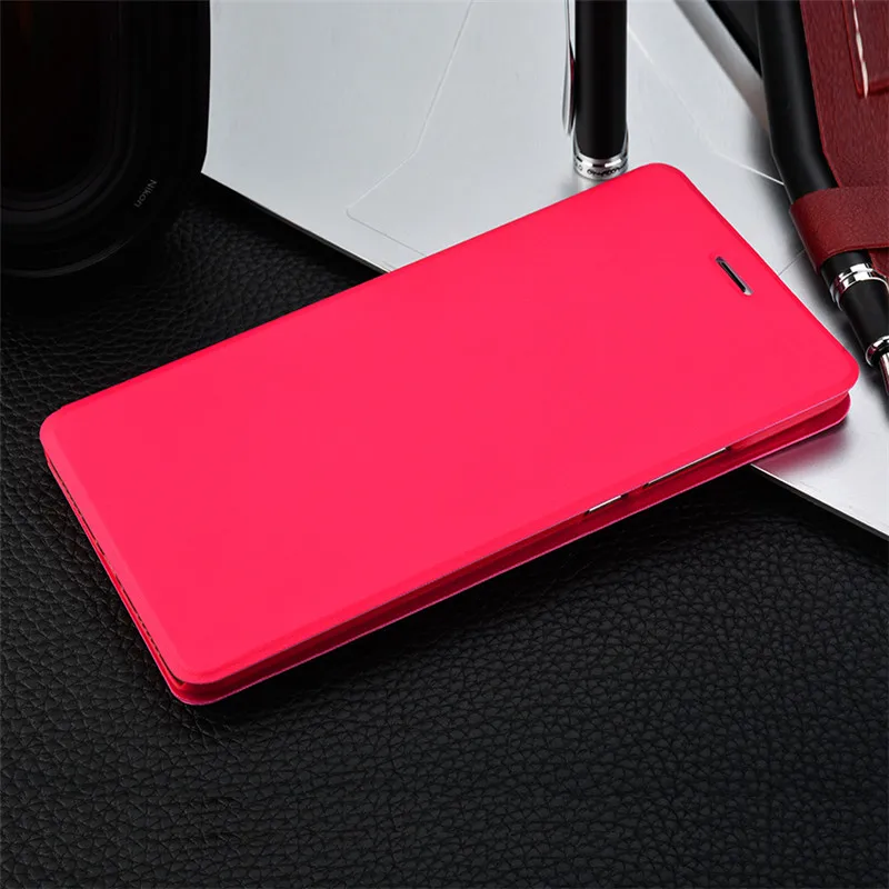 Red TCICPC для Xiaomi mi Max 2 Чехол Флип Роскошный тонкий из искусственной кожи+ Жесткая задняя крышка из ПК для mi Max 2 Max2 чехол s Coque с подставкой - Цвет: Red