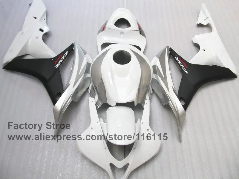 Hot Glossy white Injection moulding bodysets for HONDA CBR 600 RR fairings 2007 2008 custom fairing cbr600rr 07 08 | Автомобили и