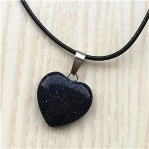 Blue sand Супер Скидка, модные подвески и ожерелья в виде сердца из натурального красного агата малахитового Тигрового Глаза для женщин, мужчин и детей, 1 шт - Окраска металла: Blue sand