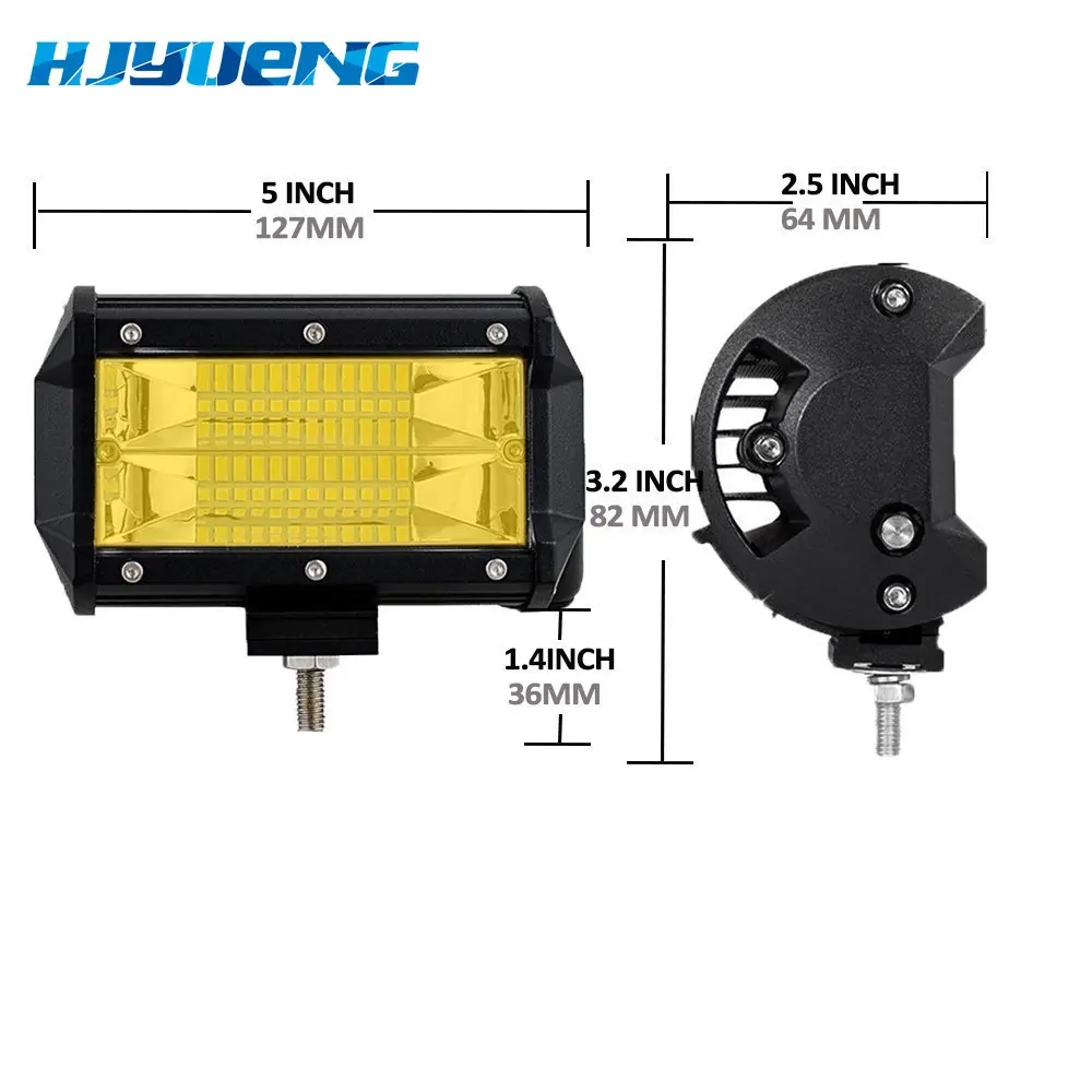 5 дюймов 72 Вт 3000 К 6000 внедорожный светодиодный рабочий светильник