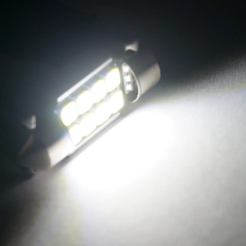 Светодиодный фонарь для салона автомобиля 2 шт. 31 мм 36 39 41 SMD 2835 белый без ошибок