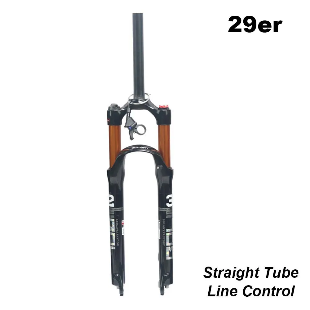 29er Straight Tube Передняя вилка для горного велосипеда Bolany 26, 27,5, 29er дюймов, из магниевого сплава, для горного велосипеда, 32 rl100мм, вилка, дисковый тормоз, запчасти для велосипеда - Цвет: 29er Straight Tube