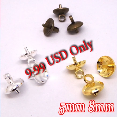 

Wholesale-30piece/lot,Antique Bronze-Silver Plated-Gold Plated 5-8MM CAP CONNECTOR CLASP for DIY GLASS GLOBE VIALS&BOTTLES