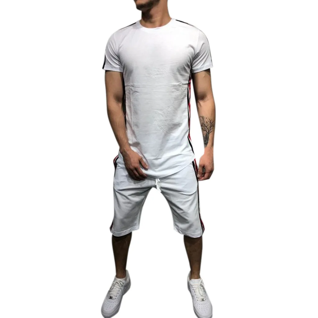 Мужские летние шорты в полоску спортивные тонкие с коротким рукавом z0404 лето