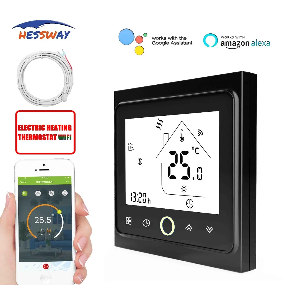 HESSWAY TUYA Smart Chip терморегулятор сенсорный Экран нагрева WI FI термостат двойной