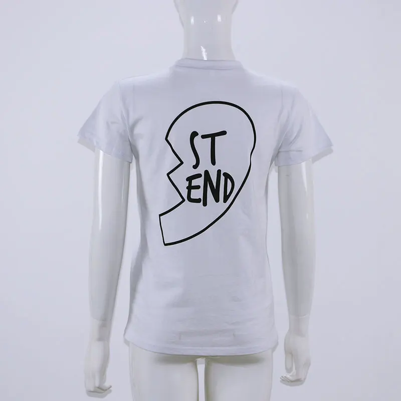 2018 Harajuku Cotton Best Friends Matching T-shirts Fashion Bff T-Shirt Girls Women Sisters Tops Tee Shirt Femme Camisetas Mujer | Женская