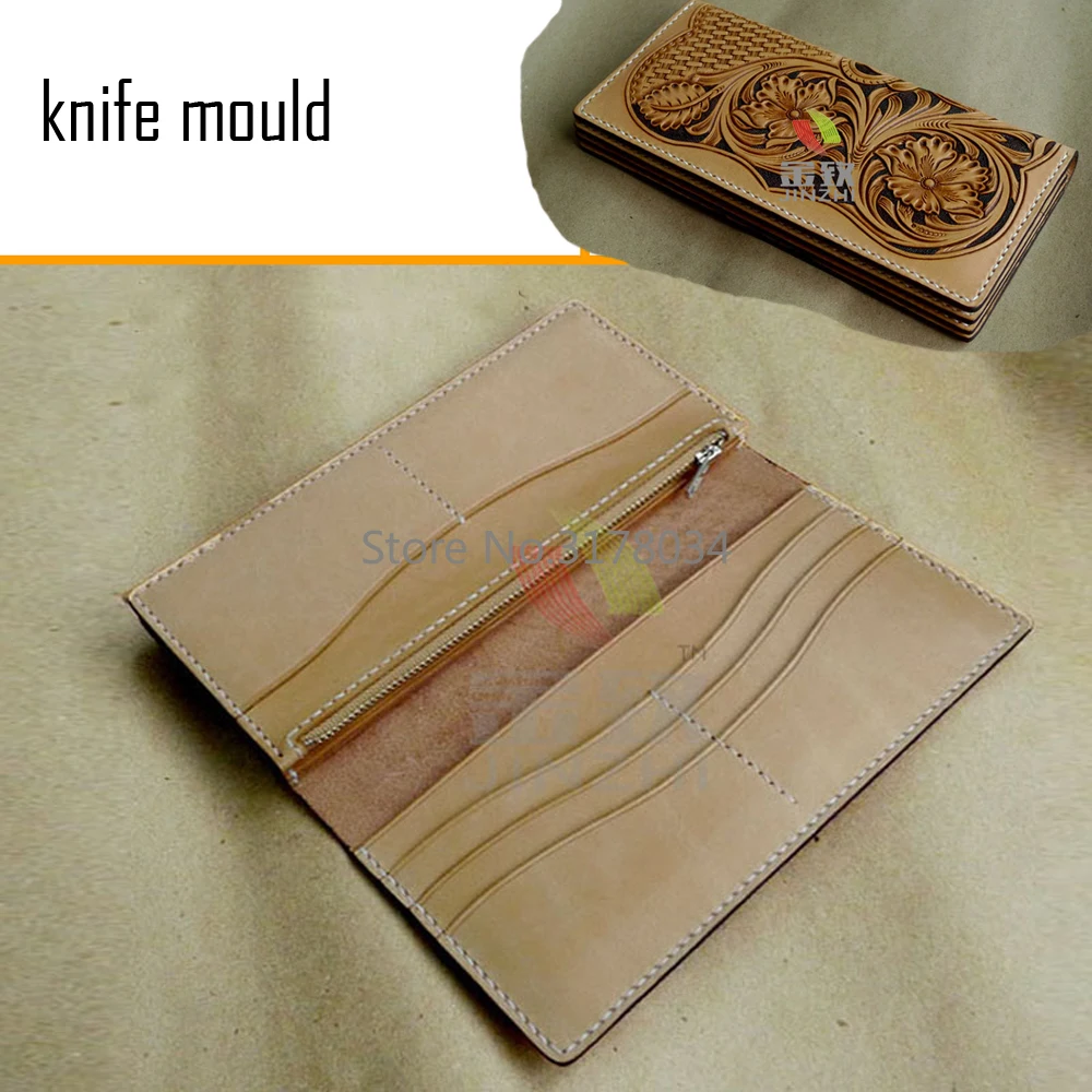 

Japan Steel Blade Wooden Cutting Dies Women Folded Wallet Leather Craft Punch Hand Tool Cut Knife Mould Sewing Accessories
