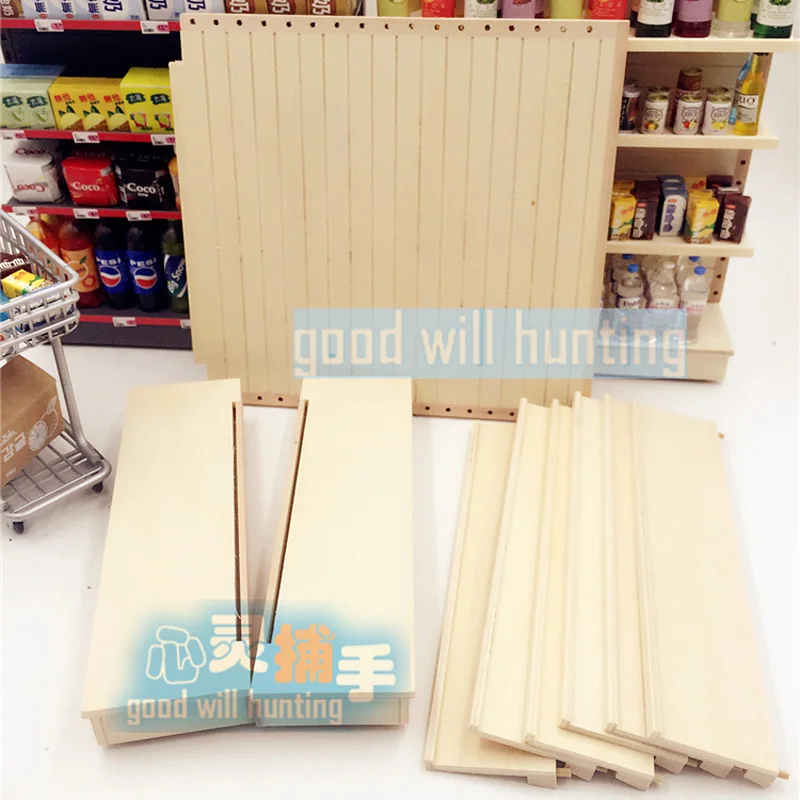 Миниатюрный Кукольный домик 1:12 деревянная полка для супермаркета еды и напитков