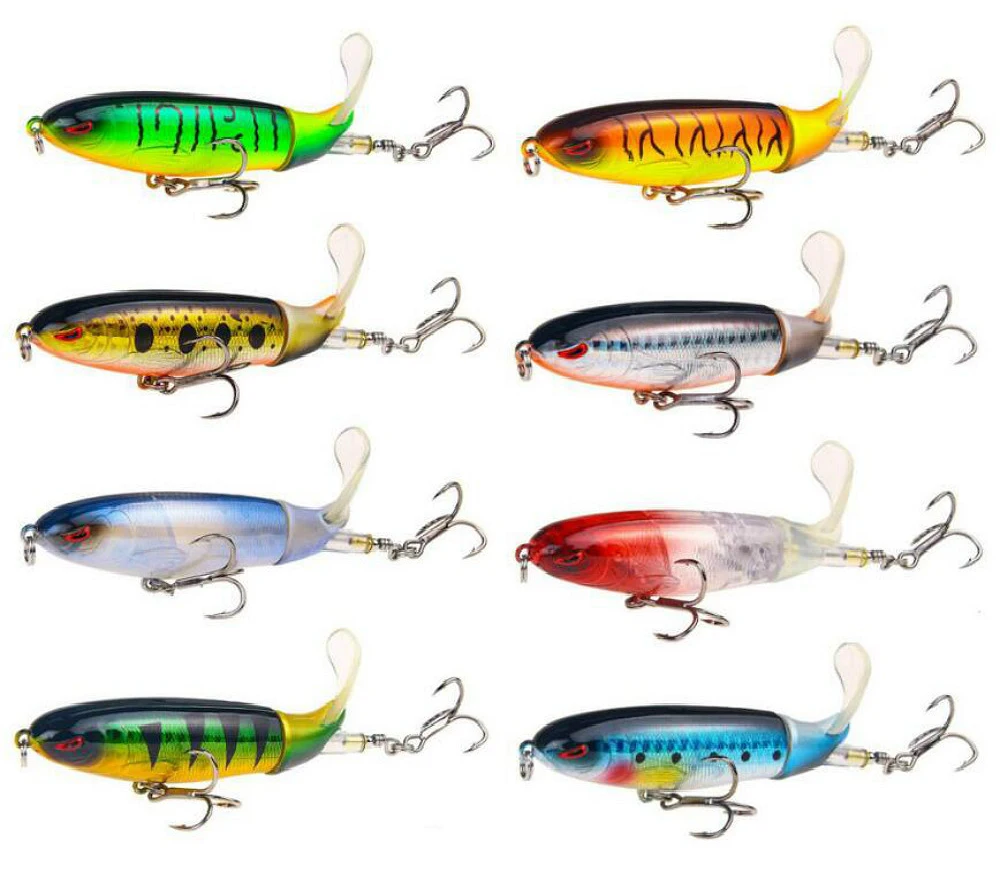 В коробке Качество Whopper Plopper 10 см/13 г Искусственная верхняя жесткая приманка для рыбалки воблер вращающийся мягкий хвост рыболовные снасти