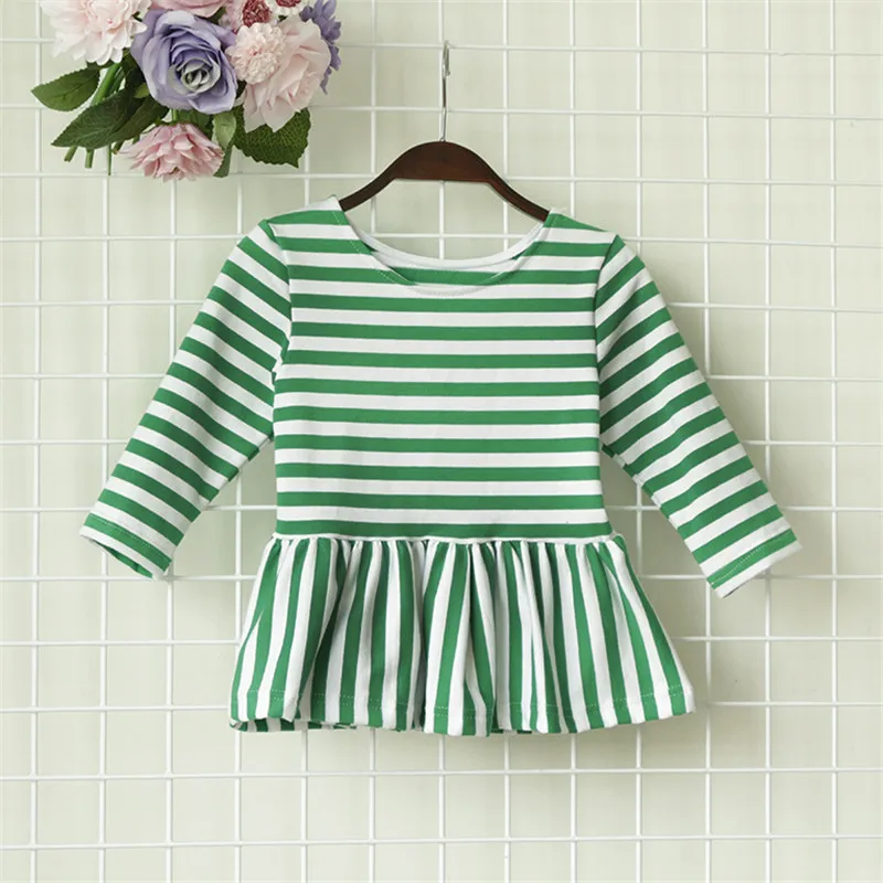 Осень зима трикотажные хлопковые рубашки для девочек 2018 г. новая дизайнерская