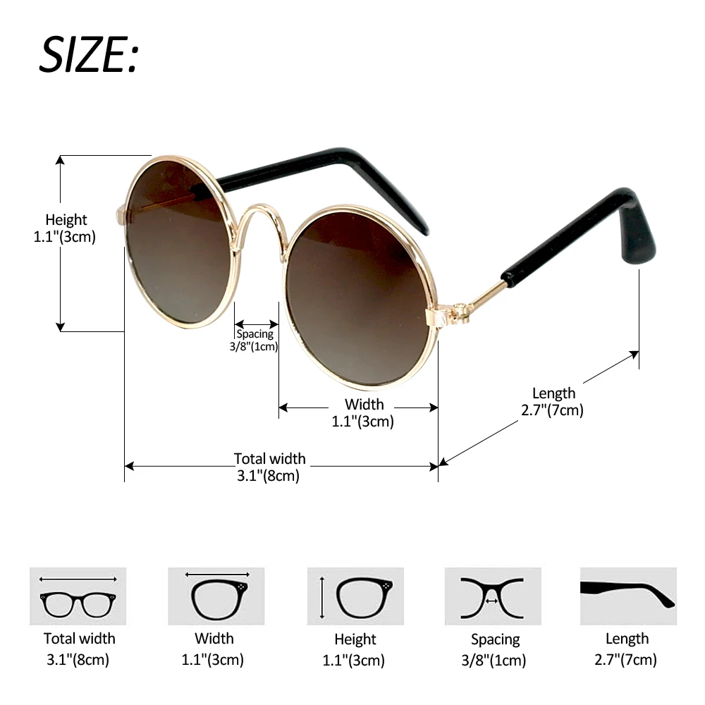 Модные маленькие солнцезащитные очки для питомцев ухода за собаками и кошками