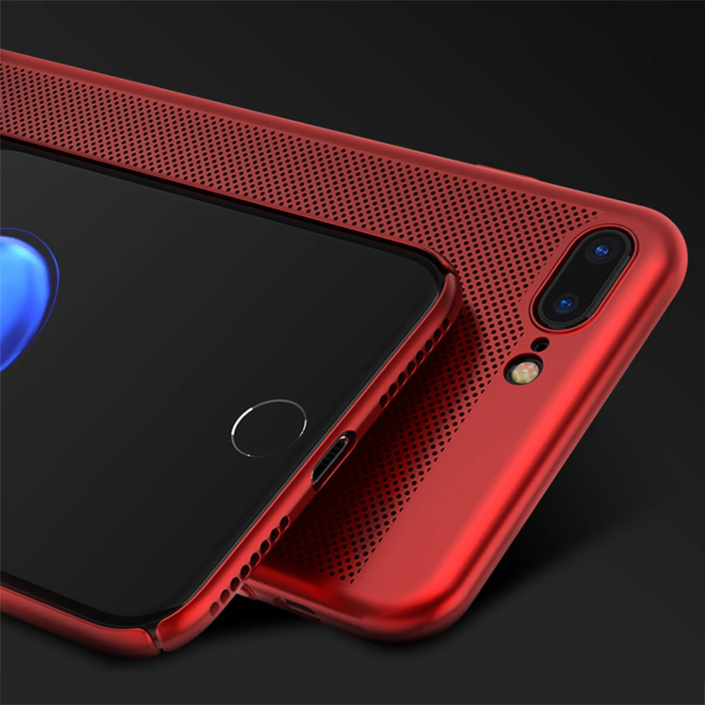 KISSCASEUltra тонкий телефон чехол для iPhone 6 6s 7 8 Plus полые теплоотвод Чехол Жесткий ПК 5 5S