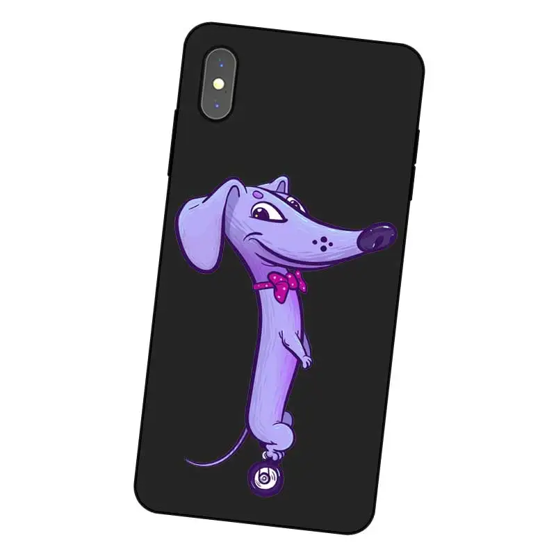 N302 такса Черный силиконовый чехол для Apple iPhone 11 Pro XR XS Max X 8 7 6 6S Plus 5 5S SE |