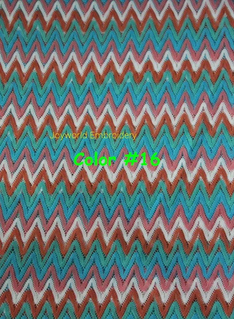 YACKALASI Zig Zag Вязание кружева ткани трикотажные в волнистую полоску для платья ткани мягкая сетка 150 см Широкий/190 G/Meter полиэстер