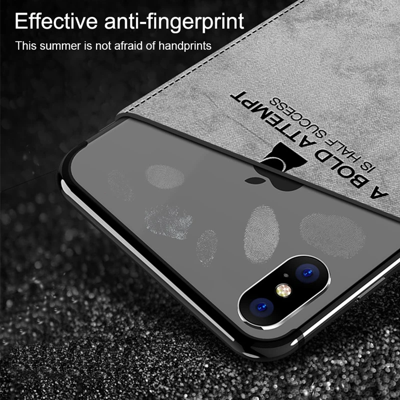 Для iphone X 7 8 Plus тканевый чехол с оленем для XR XS MAX 6s тиснением из парусины
