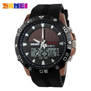 Новый бренд SKMEI мужские спортивные часы Цифровые кварцевые часы солнечной энергии многофункциональные уличные Военные Наручные Часы 1064