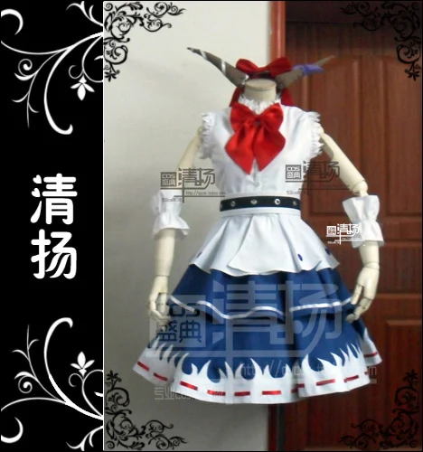 Костюм для косплея Touhou Project Ibuki Suika с аксессуаром волос 11 |
