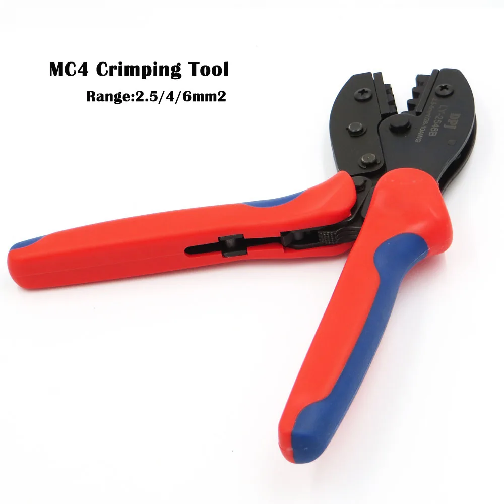 MC4 Crimping tool LY-2546B MC4 обжимной инструмент MC4 T филиал MC4 разъем 30A 1000V для PV кабель 2,5/4/6mm2 Панели солнечные подключения гаечный ключ - Цвет: MC4 Crimping tool