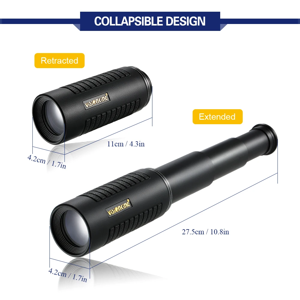 Visionking 25x30 HD монокуляр телескоп высокое Мощность профессиональные крыши