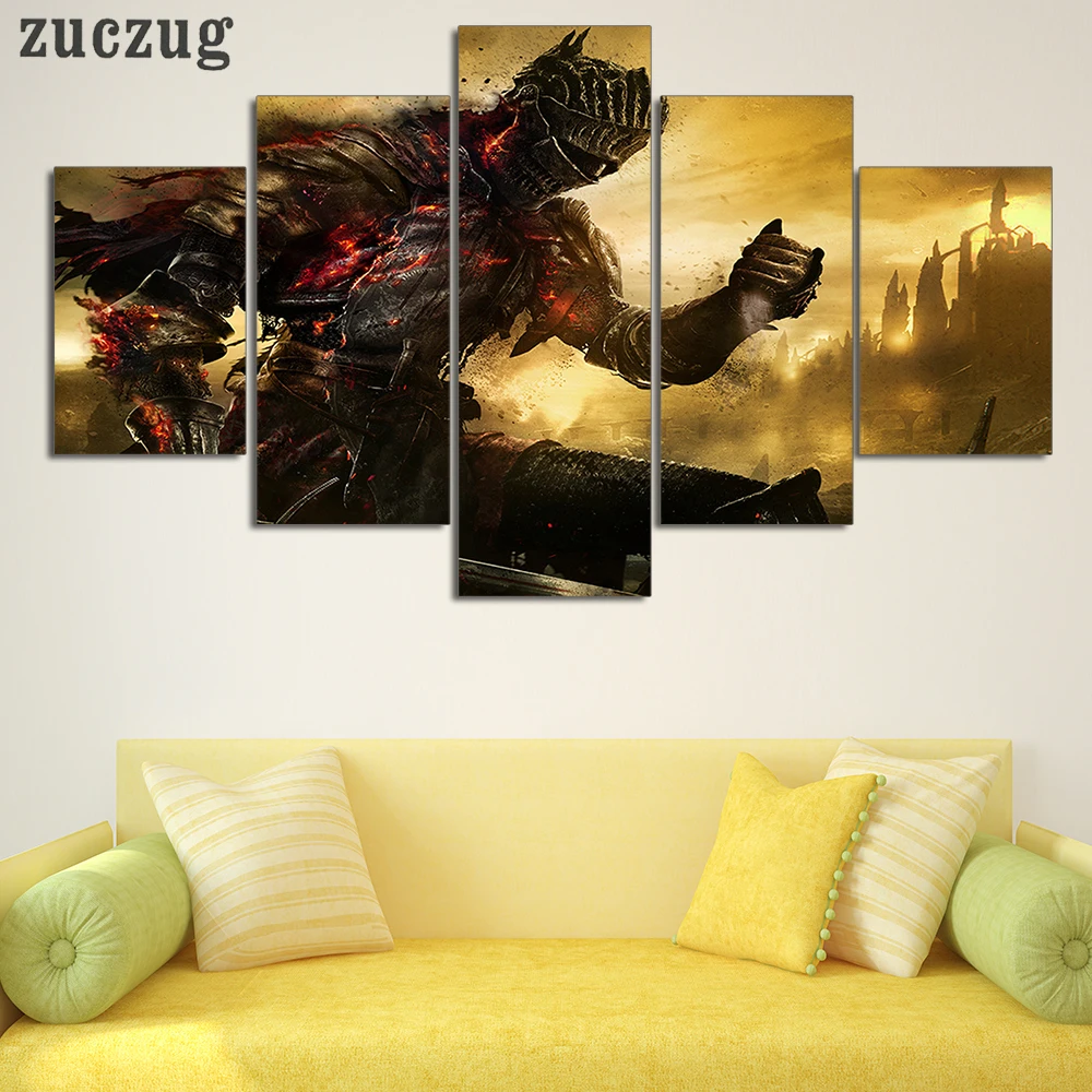 Фото 5 шт. современных HD с Dark Souls 1 2 3 wall Книги по искусству изображение для Гостиная 5 шт. современных HD с Dark Souls 1 2 3 wall Книги по искусству изображение для Гостиная