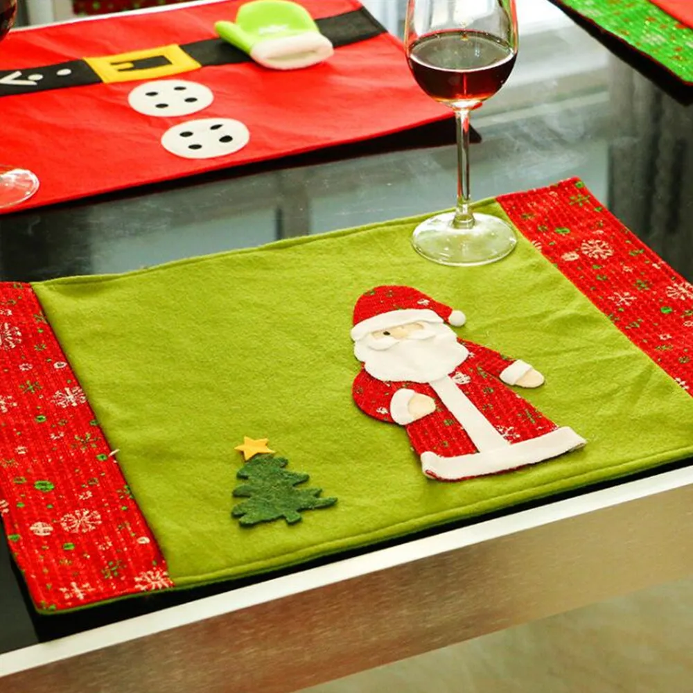 3 шт. Рождественский ресторанный креативный домашний коврик для стола столовой