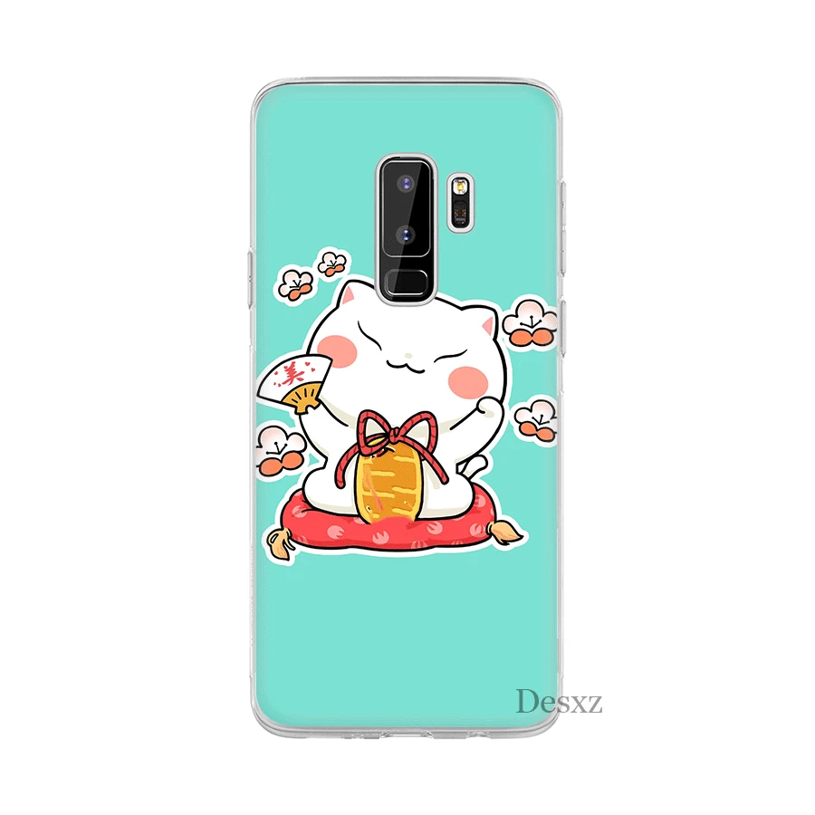 Чехол с изображением из мультфильма Lucky Cat для Samsung M10 M20 M30 M40 S6 S7 Edge S8 S9 S10 Plus S10e Note 8 9