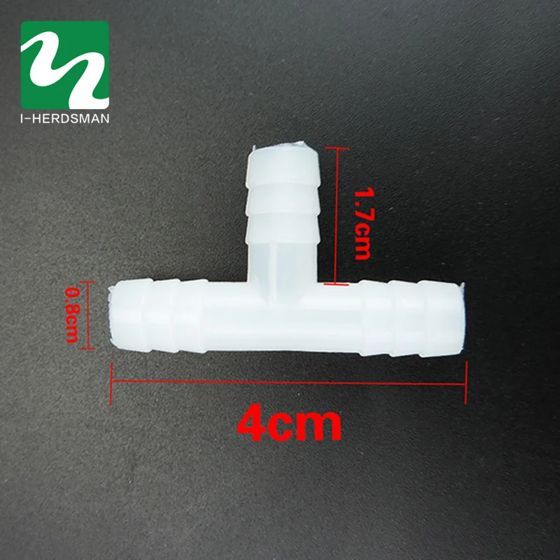 100PC Plastic Pipes For Mounting Bird Rabbit Drinking Waterer Pipe Tee Animal Drinkers Poultry Feeding Supplies Whole Sale | Дом и сад