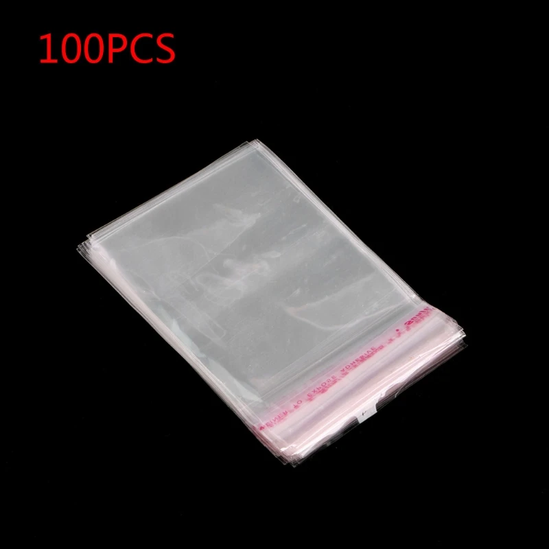 7x10cm 100 шт./пакет прозрачный Пластик из полиуретана с открытыми порами, самоклеющиеся пломбы сумка многоразового полиэтиленовые пакеты для упаковки ювелирных изделий и Дисплей - Цвет: 7x10cm