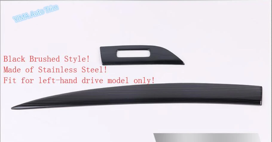 Lapetus Dashboard Left + Right Instrument Decoration Strip Cover Trim 2 Pcs For Nissan Teana / Altima 2014 - 2018 Black Brushed |