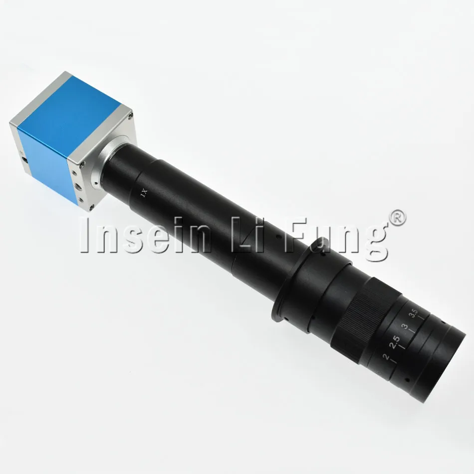 with 10X-300X Lens HD 16MP 1080 P HDMI USB цифровой видео микроскоп камера+ 130X 180X 300X 400X 600X регулируемое увеличение 25 мм зум C-mount объектив - Цвет: with 10X-300X Lens