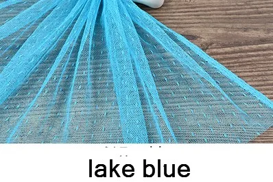 lake blue Ширина 150 см маленькая звезда Мягкая ткань точка сетка ткань тюль юбка для DIY штора ручной работы одежда свадебное украшение P095 - Цвет: lake blue