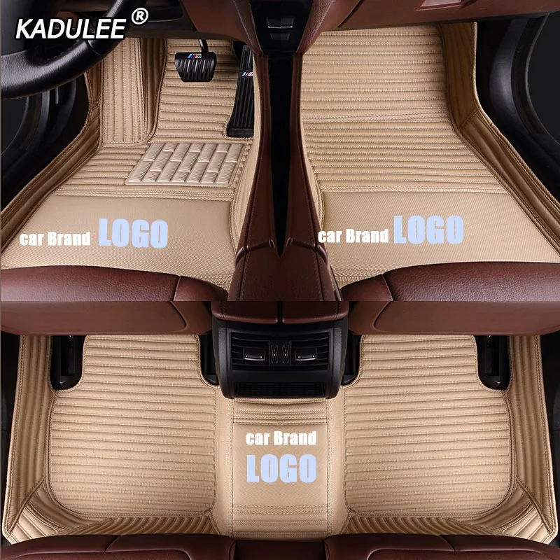 beige KADULEE автомобильный коврик для ford fusion fiesta mk7 s-max ranger explorer 5 Mondeo kuga Edge аксессуары делают водонепроницаемый ковер - Название цвета: beige