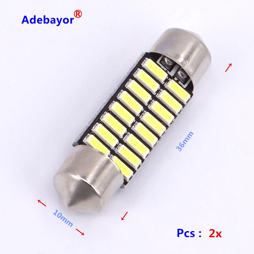 СВЕТОДИОДНАЯ Гирлянда 6411 6418 C5W 16SMD 4014 36 мм Canbus без ошибок Автомобильная гирлянда