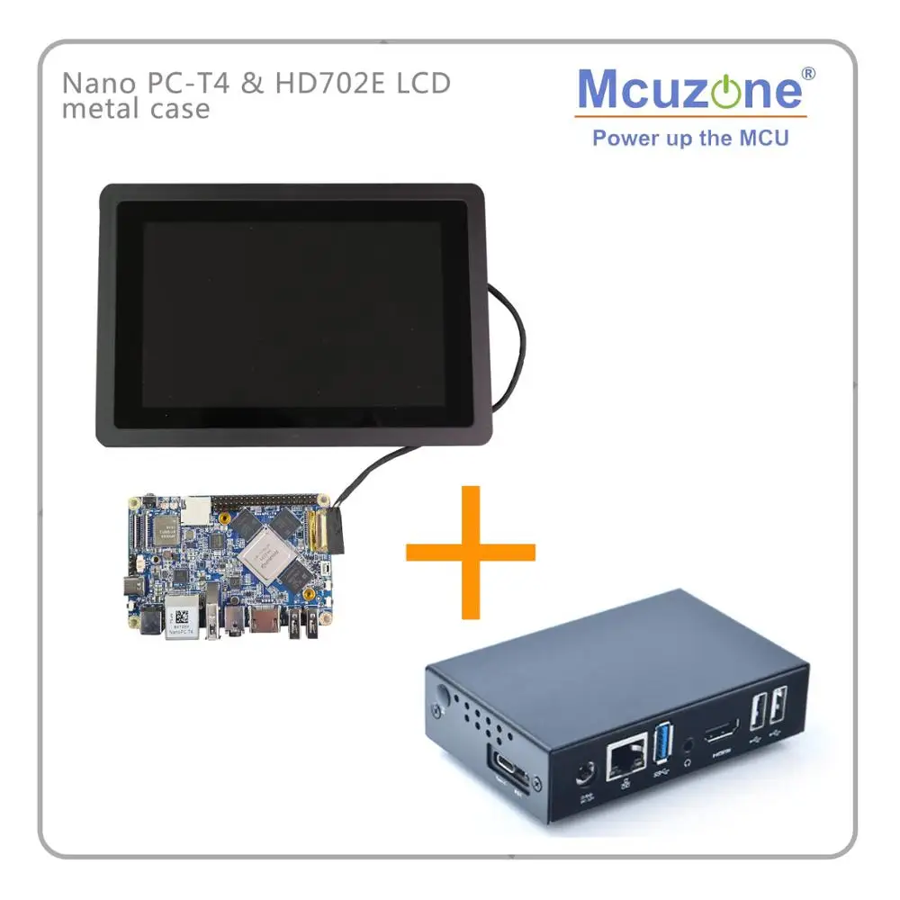 FriendlyELE NanoPC-T4 HD702E Rockchip RK3399 Cortex-A72 Cortex-A53 VR AI OpenCV TensorFlow MIPIDual band wifi M.2PC EC20 4G EMMC - Комплект: Комплект 2