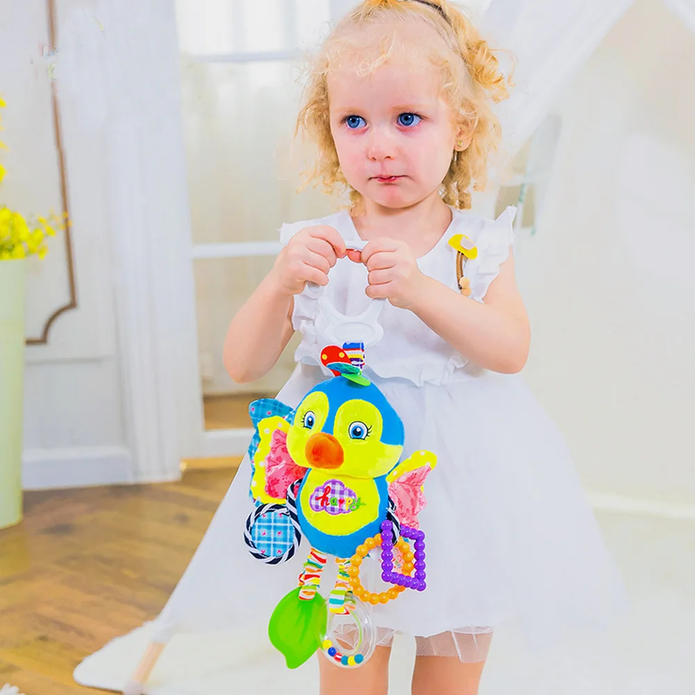 Newest Hot Kids Baby Infant Animal Plush Stroller Crib Pram Rattles Hanging Bell Play Toy Baby Rattles