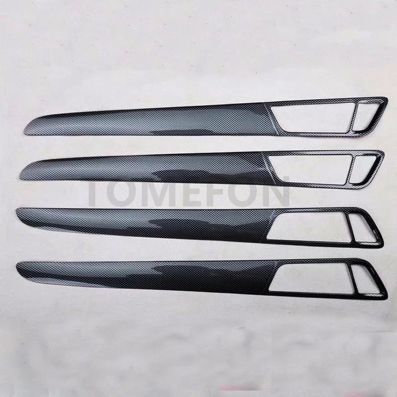 TOMEFON ABS пластик углеродное волокно Передняя передача Шиф Панель рамка 4 дверная ручка отделка внутренние части для Audi Q5 2013