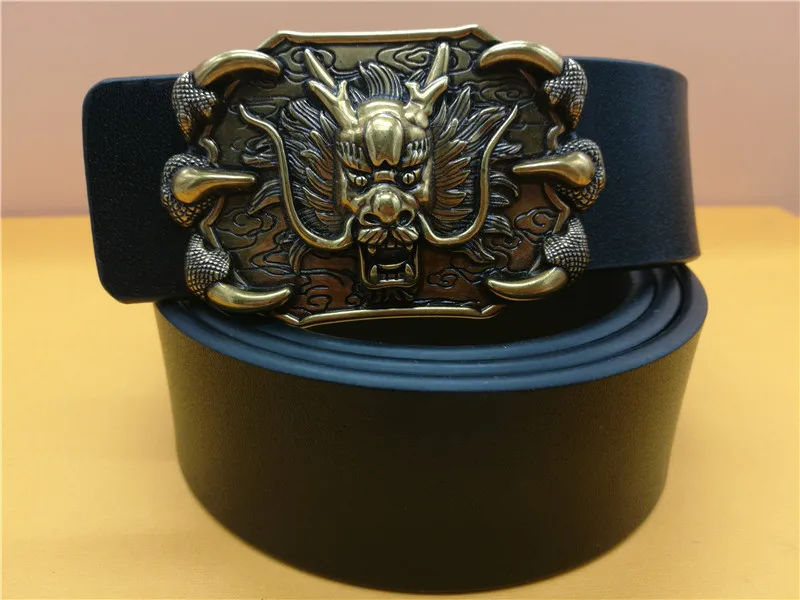 Мужской повседневный кожаный ремень с пряжкой в виде дракона|Мужские ремни| |