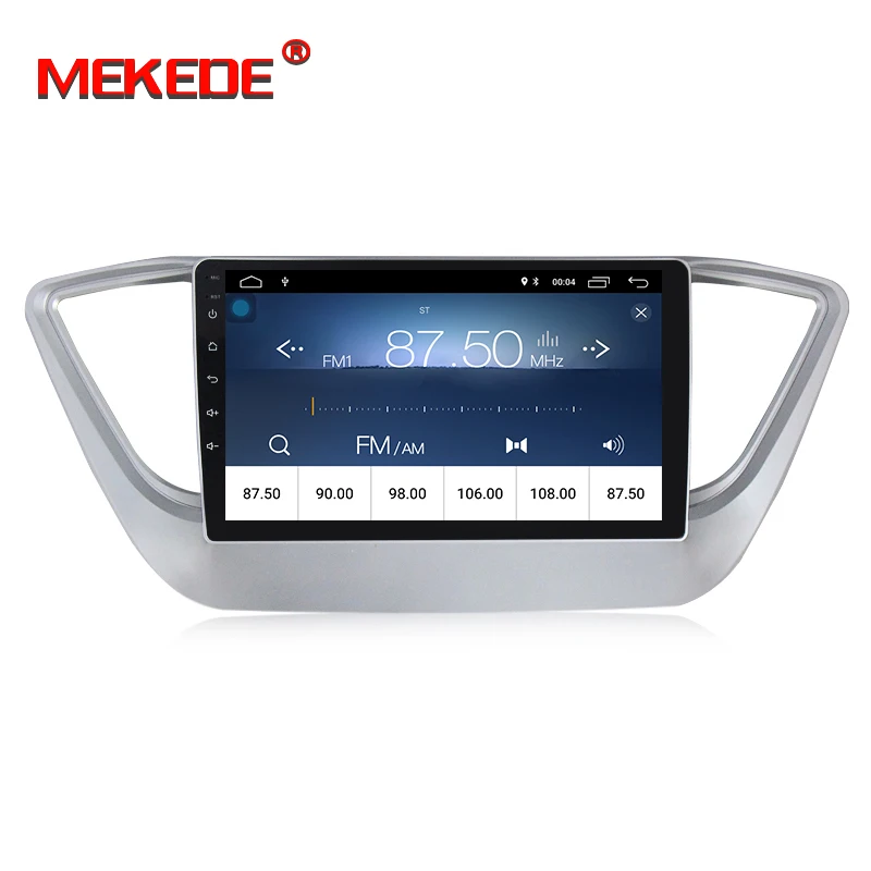 MEKEDE HD 1024x600 автомобильный Радио Мультимедиа Видео плеер навигация gps Android для hyundai solaris no dvd 2 din verna