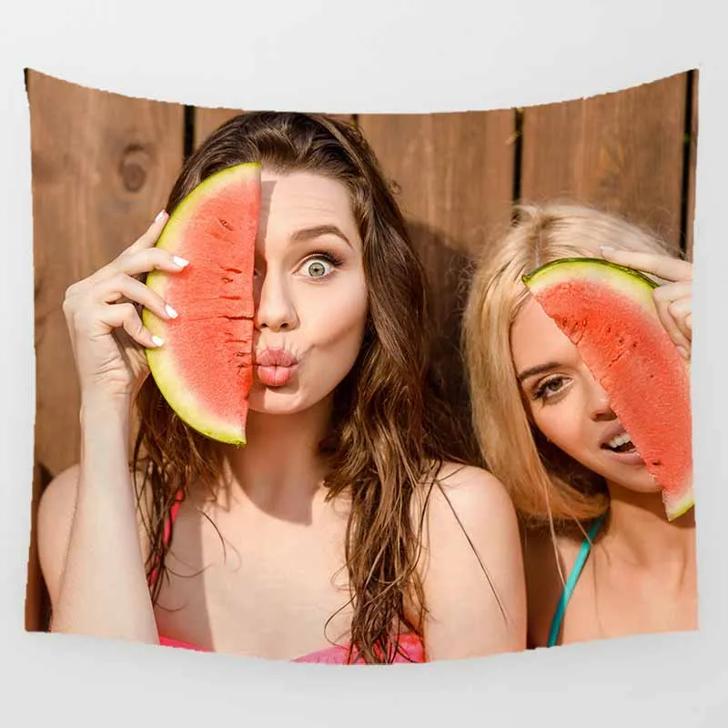 

summer watermelon surf fruit lemon tapestry funny styles wall hanging tapestry home decoration rectangle wall tapestry