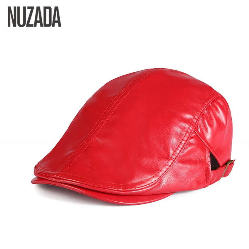 Кепка берет унисекс из искусственной кожи на осень/зиму 5 цветов|leather beret hat|beret