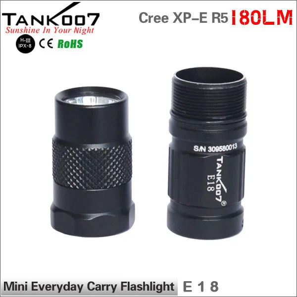TANK007 E18 CREE R5 3-Режимы мини Карманный Брелок для ключей в виде светодиодного фонаря маленький яркий фонарик