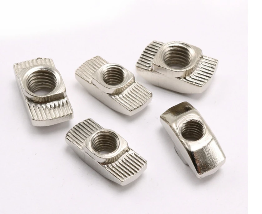 100pcs M3/M4/M5*10*6 T-nut Sliding T Hammer Drop in Nut for 20/30/40 Series Slot image 3